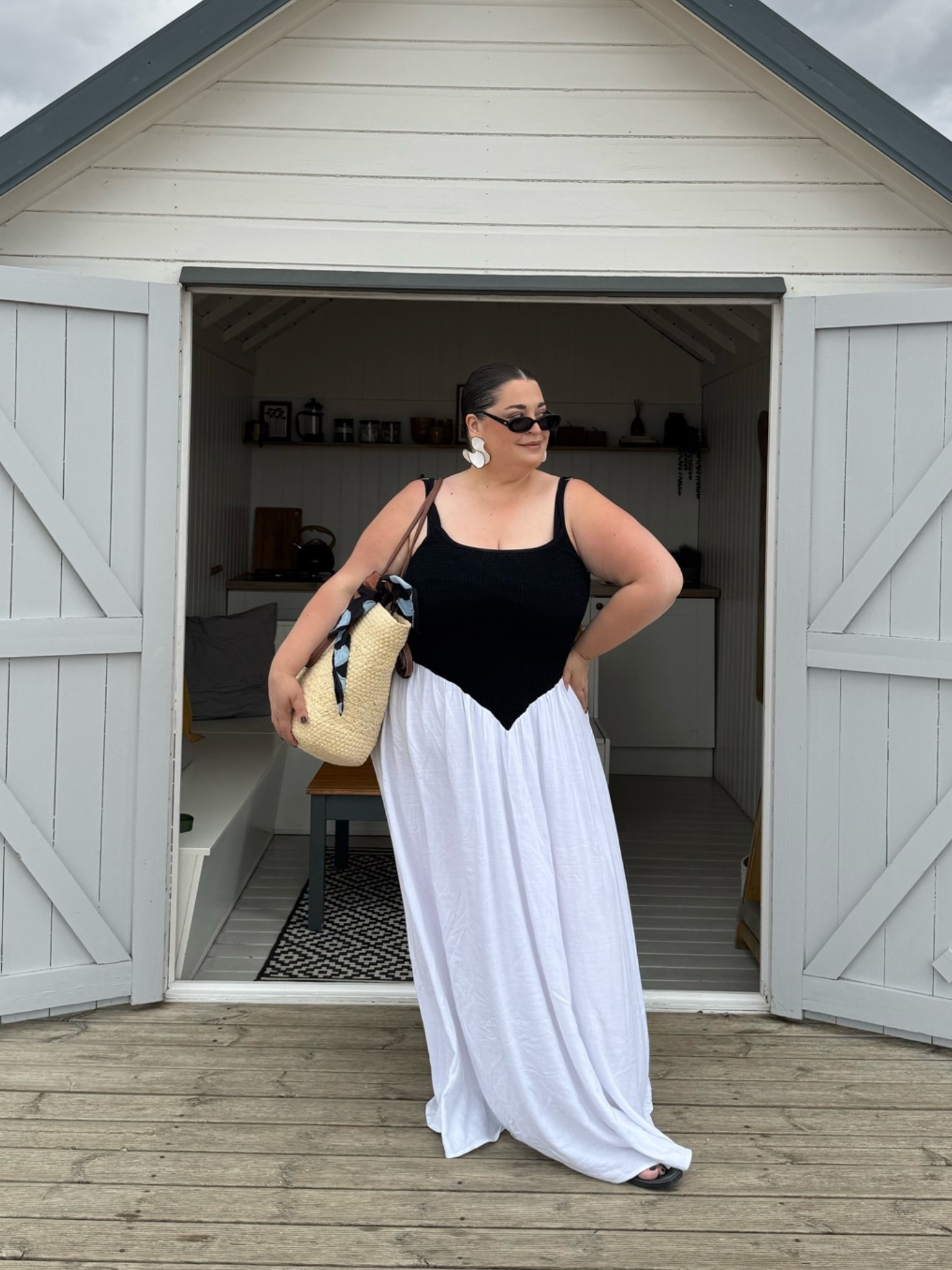 I felt so chic in this throw on and go dress. You could easily dress this up or down and it’s from one of my favourite brands - Pretty Lavish 🖤🤍 Over 40 Style Heatwave outfit holiday outfits

#LTKsummer #LTKplussize