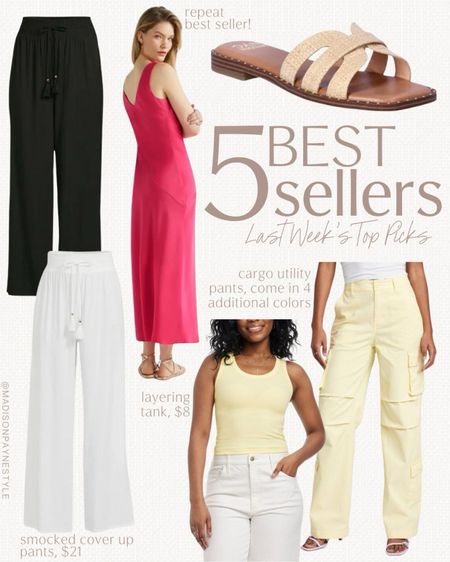 WALMART dress was a repeat best seller last week (fits tts) 🥰 the cover up pants come black and while, fit tts, $21. The layering tank comes in multiple colors and under $10 (fits tts). The raffia sandals will go with everything this Spring and Summer! And the cargo pants come in 4 additional colors, fit tts.

Dress, Walmart Dress, Best Sellers, Cargo Pants, Swimsuit Cover Up, Sandals, Spring Sandals, Madison Payne

#LTKstyletip #LTKfindsunder50 #LTKSeasonal