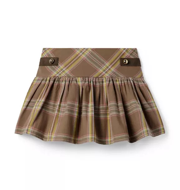 Janie and Jack | Plaid Ruffle Skirt - Brown / 2T | Janie and Jack