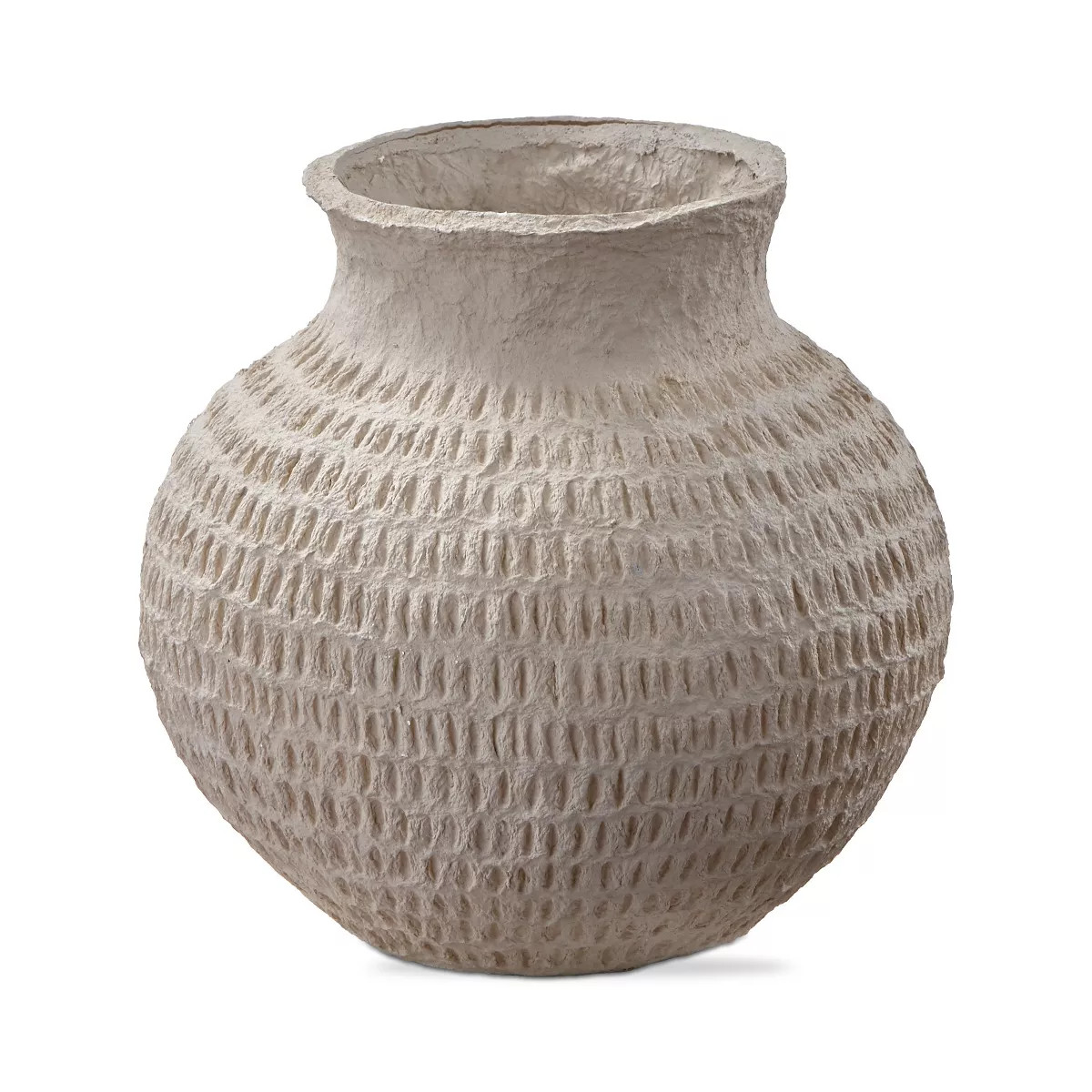 TAG Paper Mache Gray Decorative Indoor Vase, 6.0L x 6.0W x 5.5H inches | Target