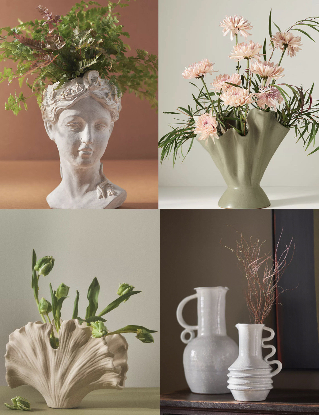 A beautiful touch to your home is one of these great vases from Anthropologie including the Roman bust one and the more organic shell ones! 
.
.
.
.
Home decor flower vase floral ceramic vase Greek bust

#LTKcasa #LTKfamily #LTKcanada