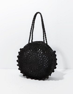 AEO Round Straw Tote | American Eagle Outfitters (US & CA)