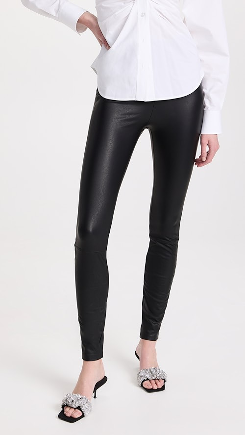 Good American Good Waist Leather Pull On Leggings | SHOPBOP | Shopbop