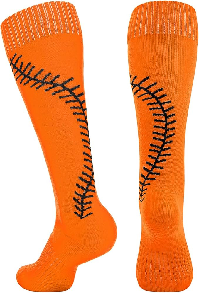 American Trends Softball Socks with Stitches - for Women or Youth Girls - Knee High Athletic Base... | Amazon (US)