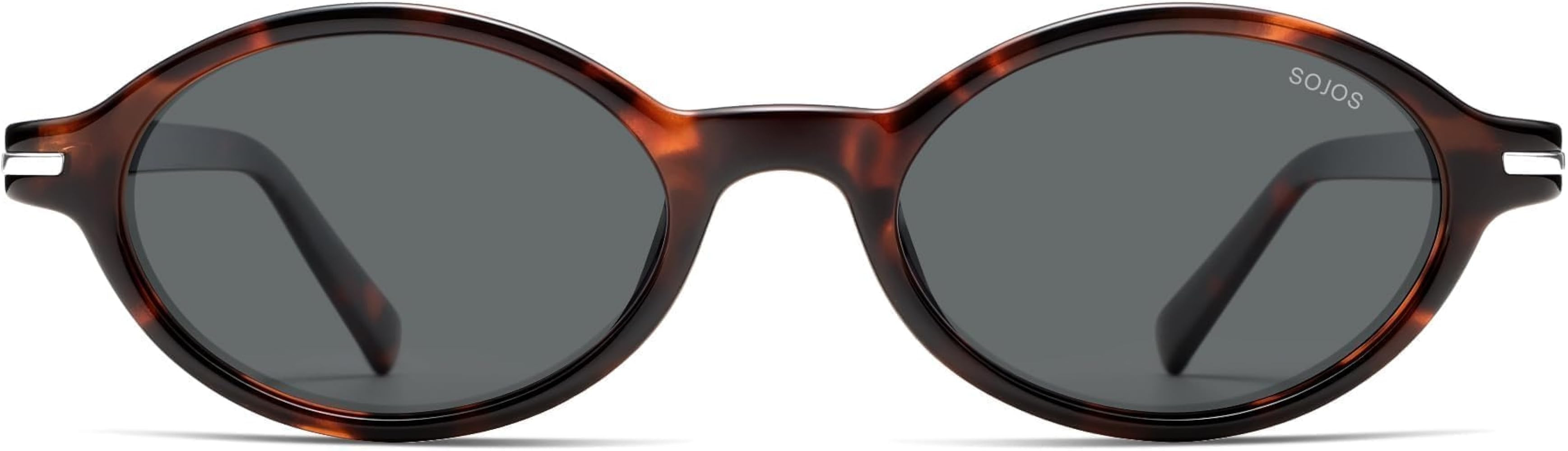 SOJOS Trendy Narrow Oval Polarized Sunglasses Womens Mens, Retro 90s Y2k Small Round Vintage Sunn... | Amazon (US)