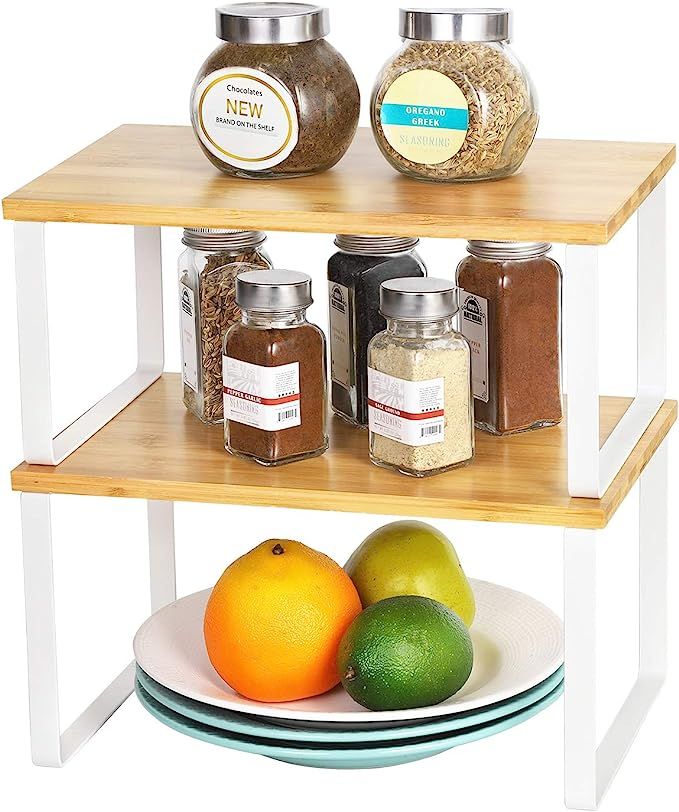 Spice Rack Cabinet Shelf Organizer, Set of 2 Kitchen Shelves Racks for Counter Cupboard Pantry St... | Amazon (US)