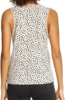Dokotoo Womens Leopard Print Tank Tops Crewneck Sleeveless Summer Casual T-Shirts Blouses | Amazon (US)