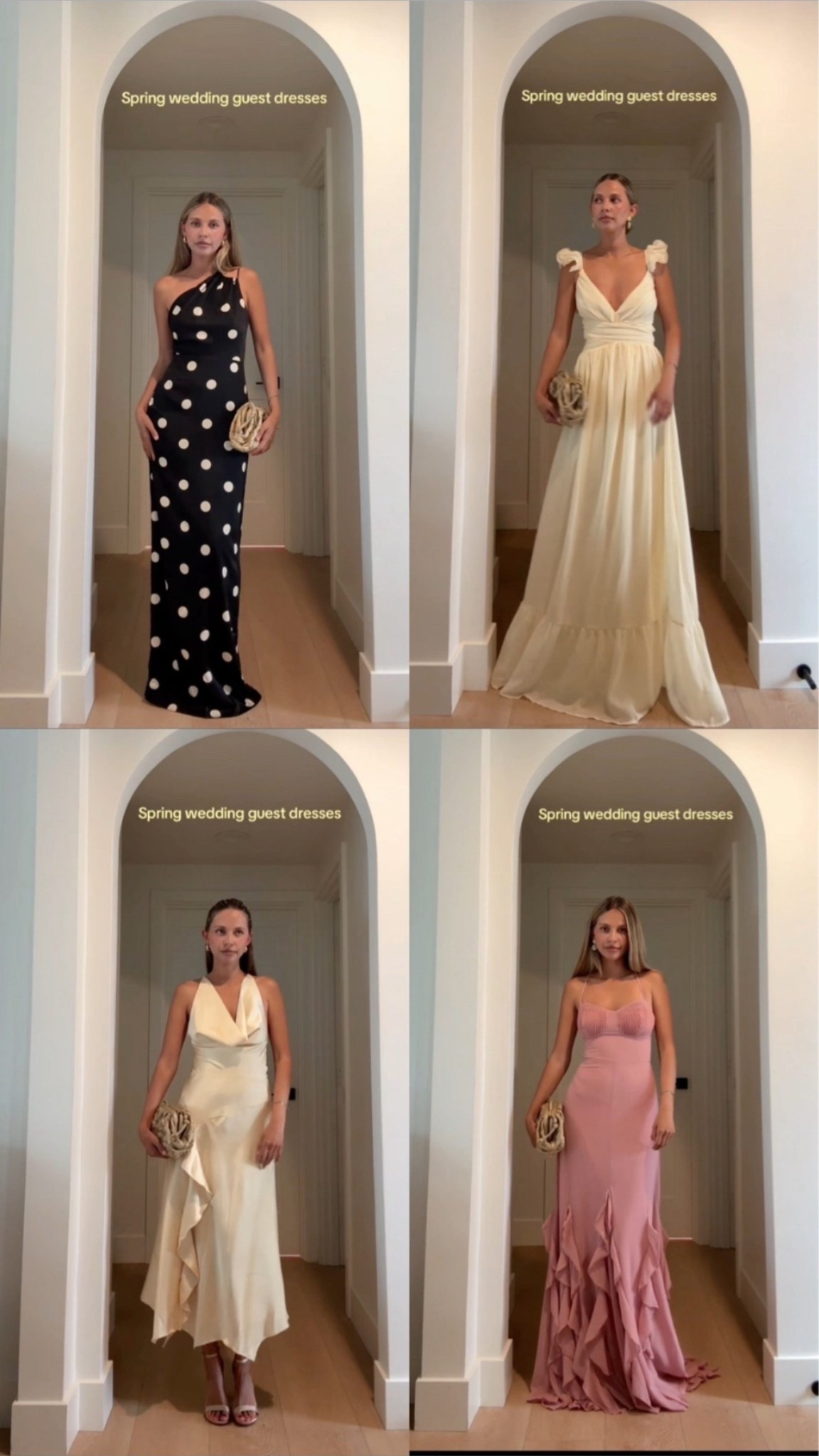 Spring & summer wedding guest dresses under $100🤍