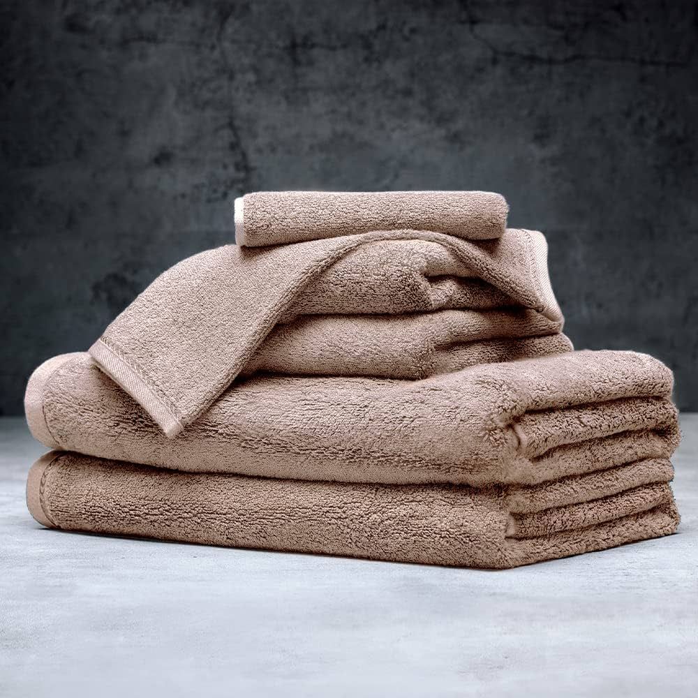 LUXOME Spa Collection 6-Piece Bath Towel Set | 100% Viscose from Bamboo & Cotton Blend | Highly A... | Amazon (US)