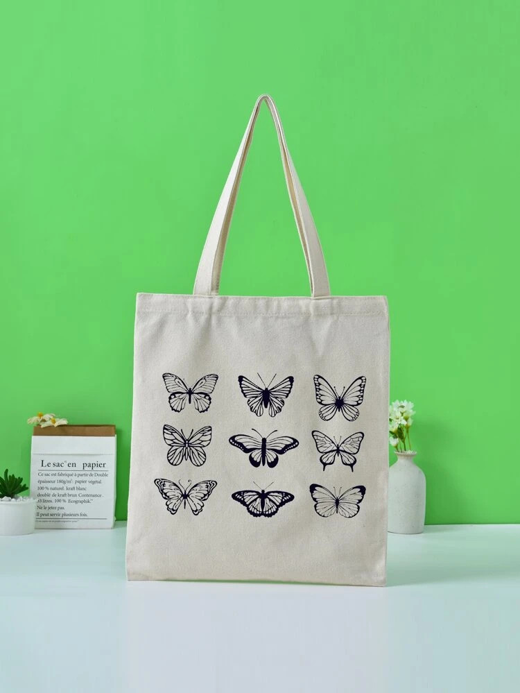 Butterfly Pattern Shopper Bags | SHEIN