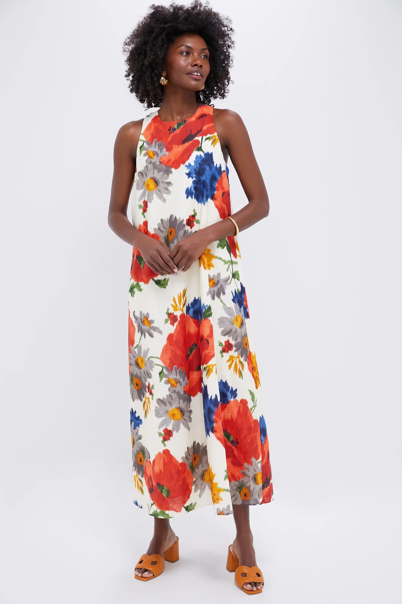 Crimson Poppy Cotton Linen Portia Dress | Tuckernuck (US)