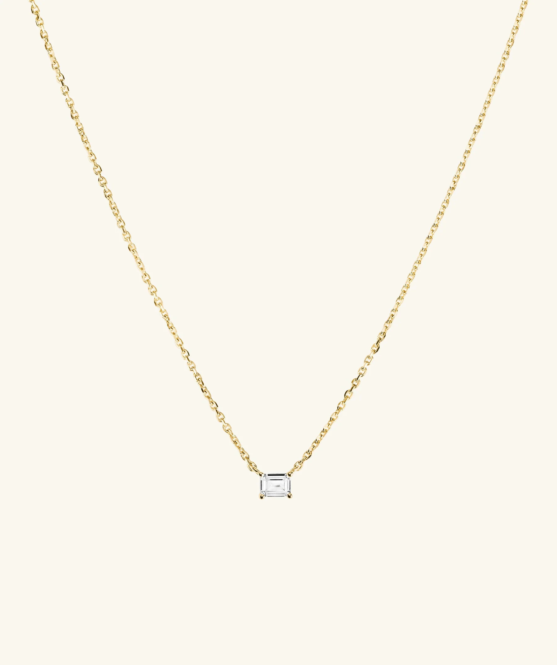 Lab Grown Sapphire Baguette Necklace | Mejuri Fine Crew