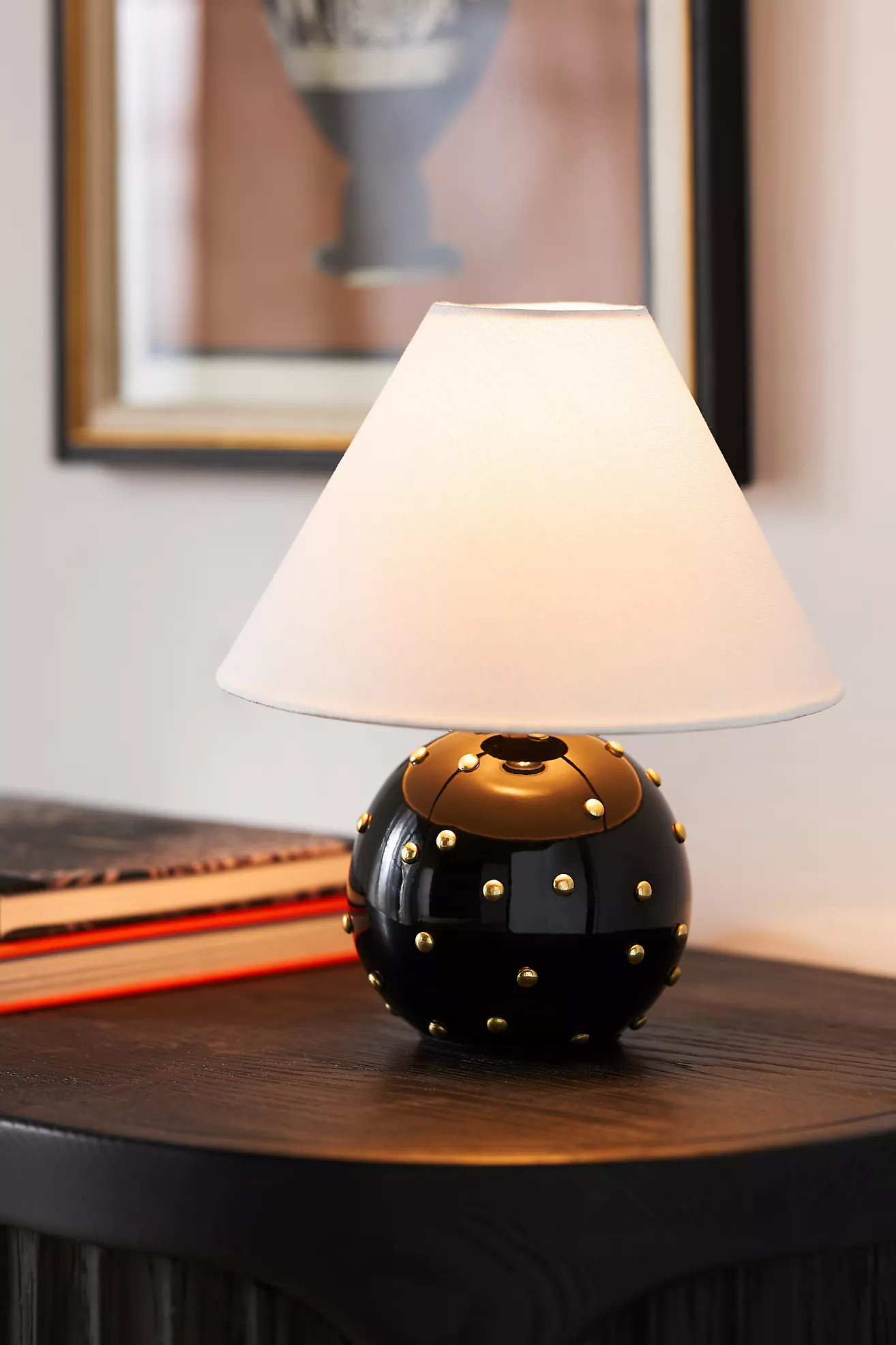 Jeanette Beaded Mini Brass Table Lamp | Anthropologie (US)