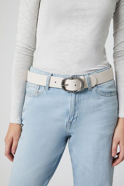 Etched Oval Buckle Belt | Forever 21 (US)