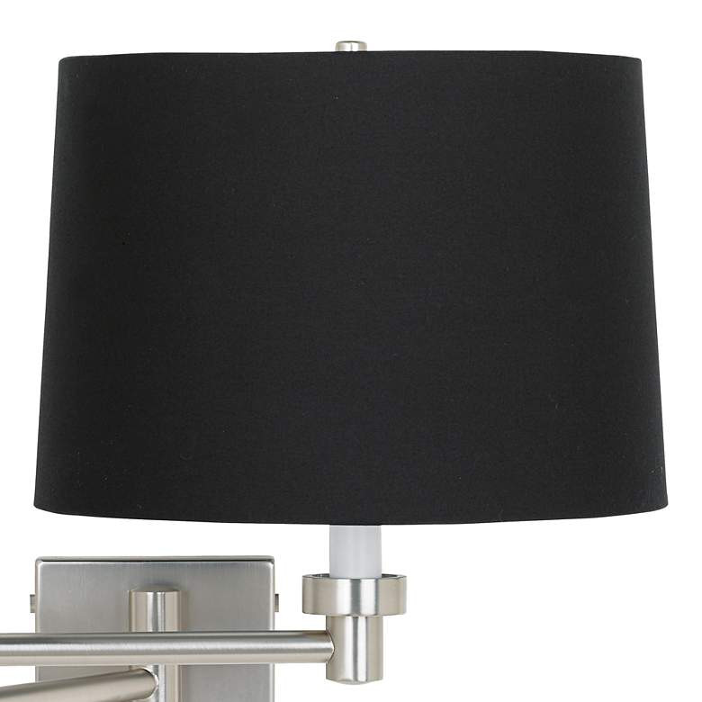 Possini Euro Black Drum Shade Plug-In Style Swing Arm - #17A45 | Lamps Plus | Lamps Plus