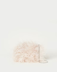 Zahara Oyster Mini Feather Pouch | Loeffler Randall