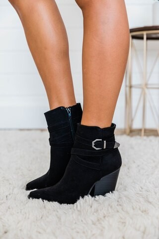The Evie Black Booties | The Pink Lily Boutique