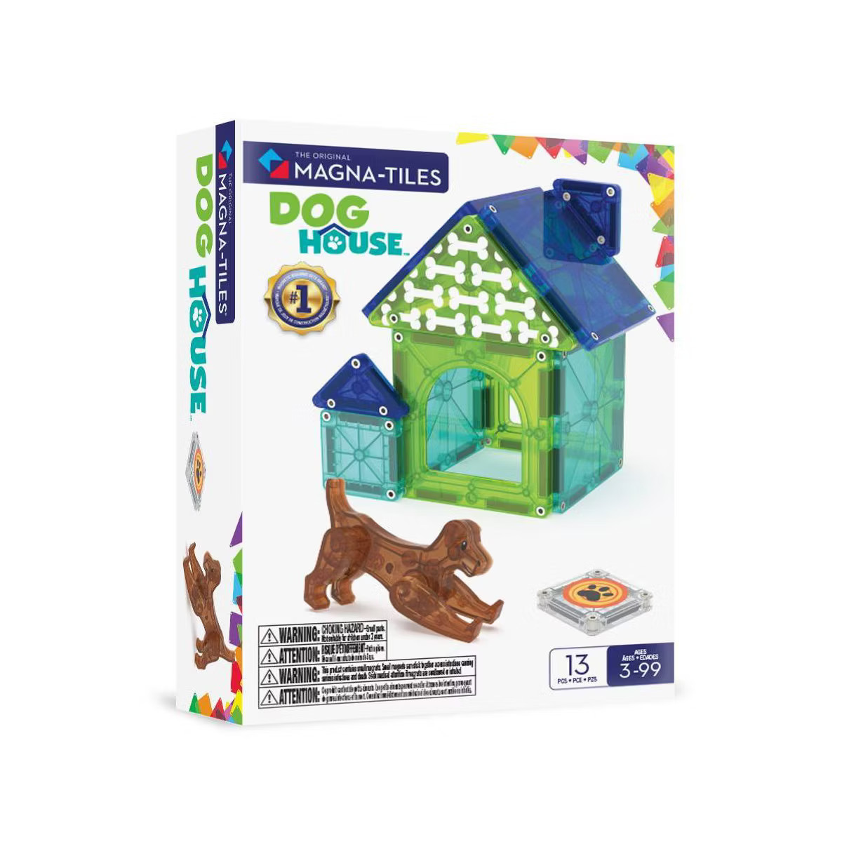 MAGNA-TILES Dog House Magnetic Building Set: Educational Toy for Math, Creative Thinking & Fine M... | Target