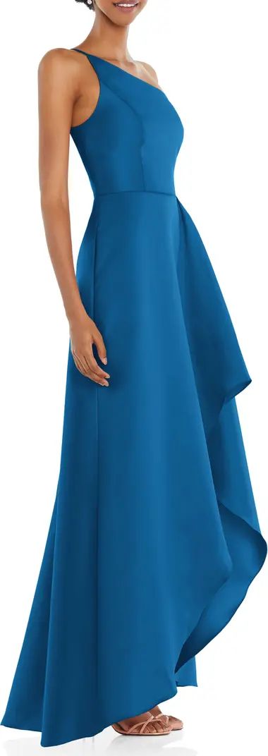 Alfred Sung One-Shoulder Satin Gown | Nordstrom | Nordstrom