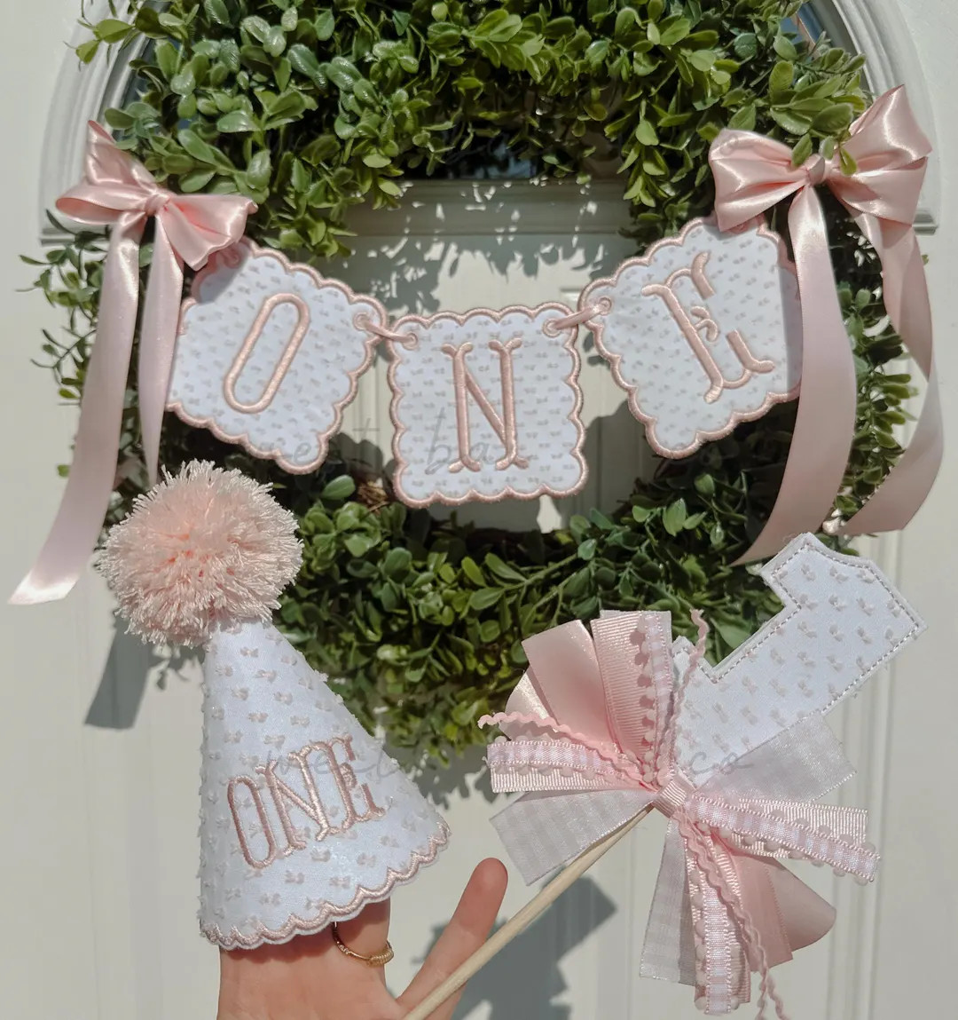 Happy Birthday Hat, Banner, Cake Topper, Customizable, Embroidery, First Birthday, Second Birthda... | Etsy (US)