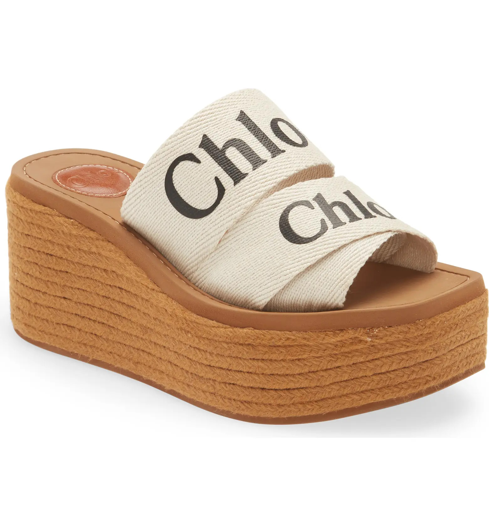 Woody Logo Espadrille Platform Slide Sandal (Women) | Nordstrom