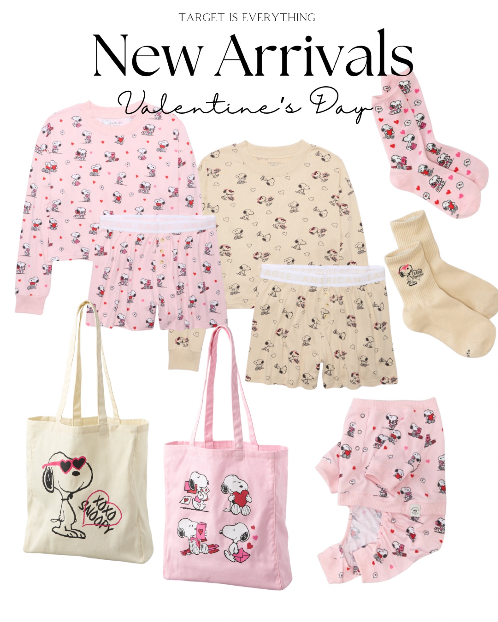 New Snoppy Valentine’s Day pajamas + totes from AE!! 

Valentine’s day, American eagle, snoppy 



#LTKfindsunder50 #LTKstyletip