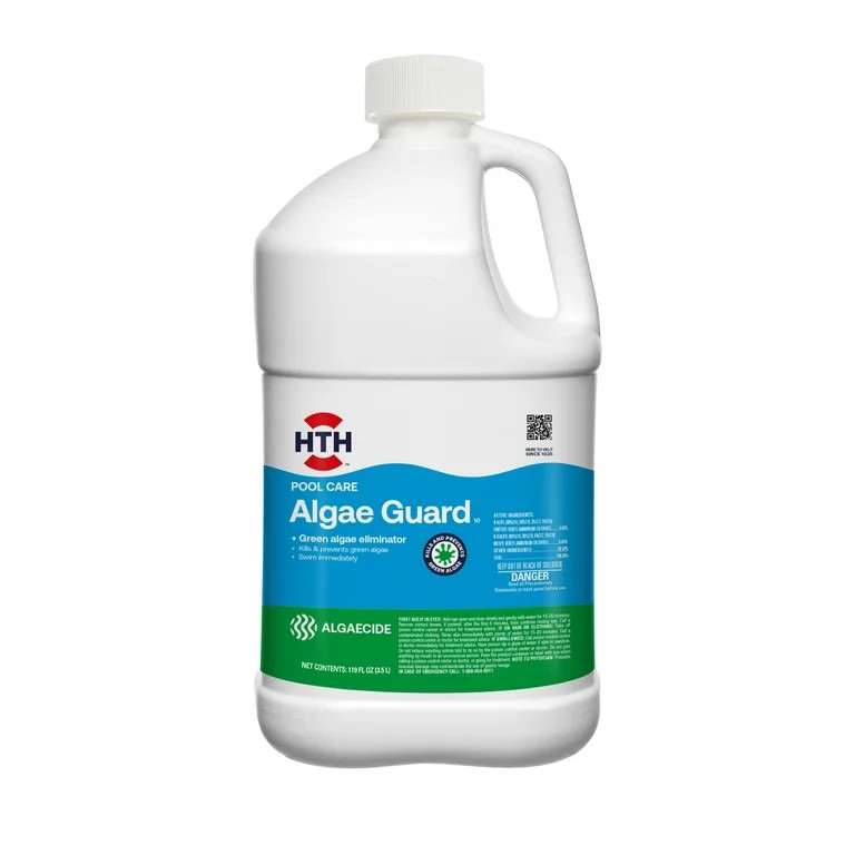 HTH Pool Care Algae Guard 10 \u2014 Liquid (Form), 119 oz \u2014 Pool algaecide to prevent and co... | Walmart (US)