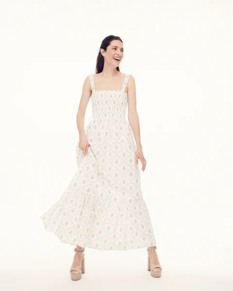 The Anjuli Nap Dress - Pastel Trellis Cotton | Hill House Home