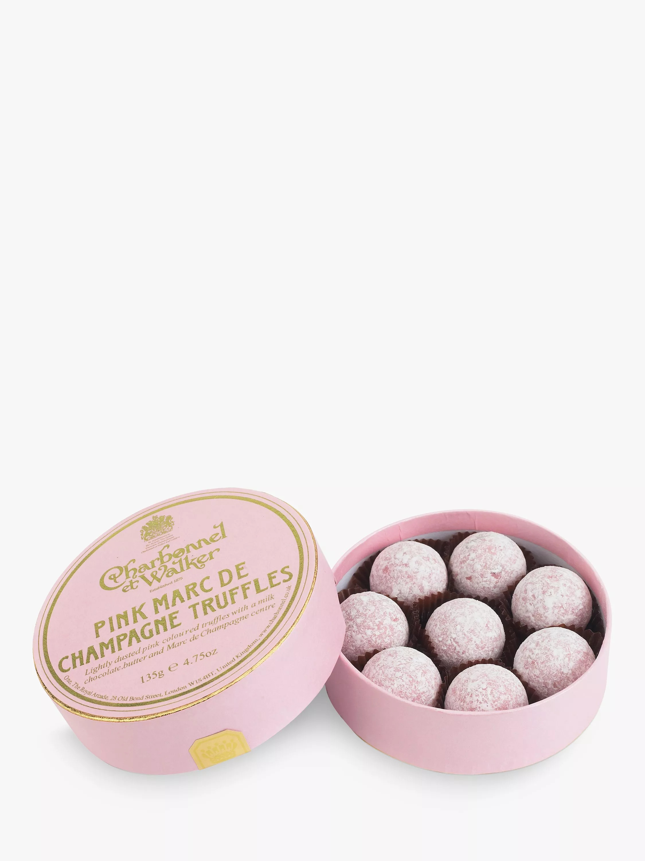 Charbonnel et Walker Pink Champagne Truffles, 135g | John Lewis (UK)