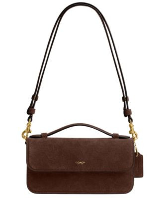 Elora Small Suede Top Handle Crossbody Handbag | Macy's