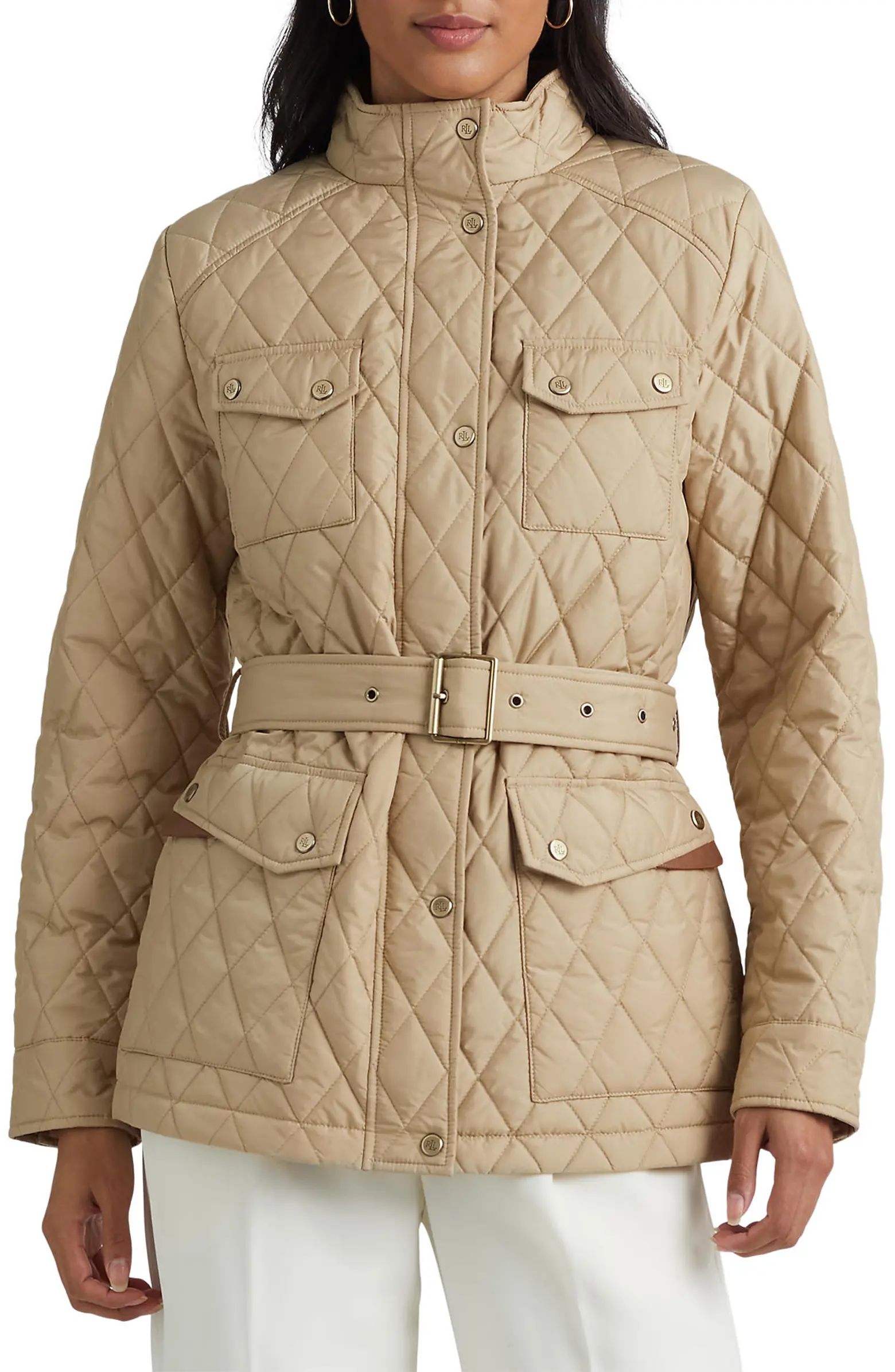 Belted Diamond Quilted Jacket | Nordstrom