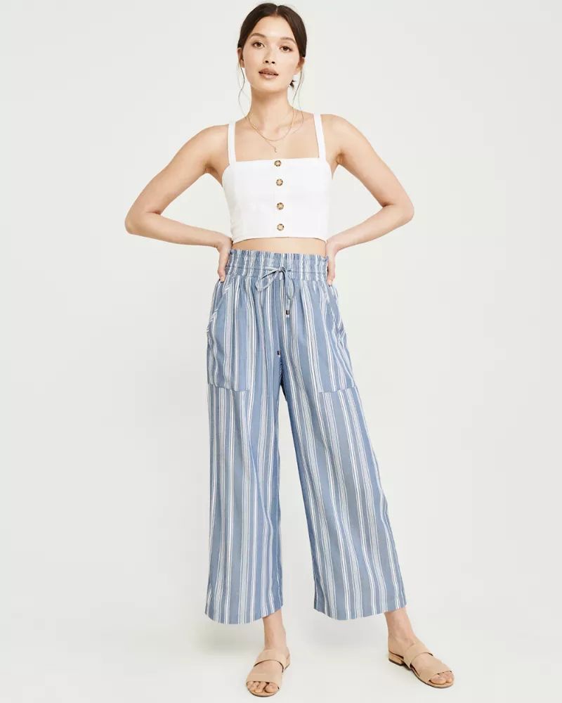 Cropped Wide-Leg Pants | Abercrombie & Fitch US & UK