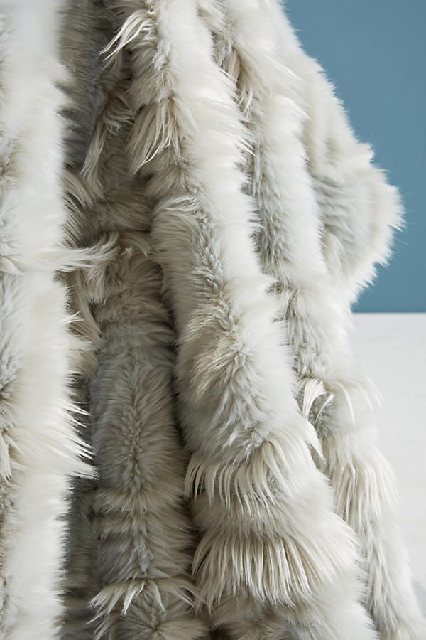 Chevron Faux Fur Throw Blanket | Anthropologie (US)