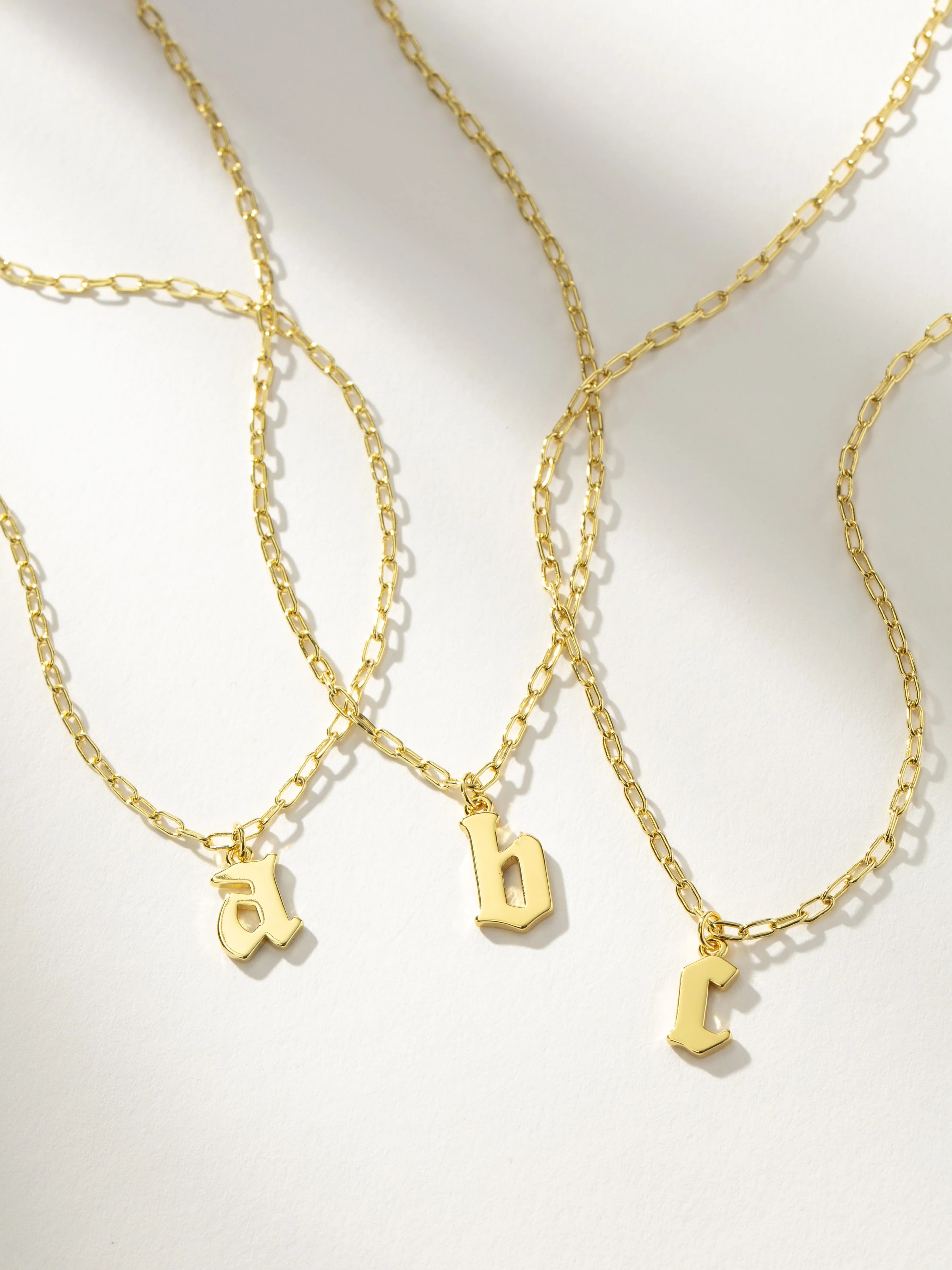 Gothic Initial Pendant Necklace | Uncommon James