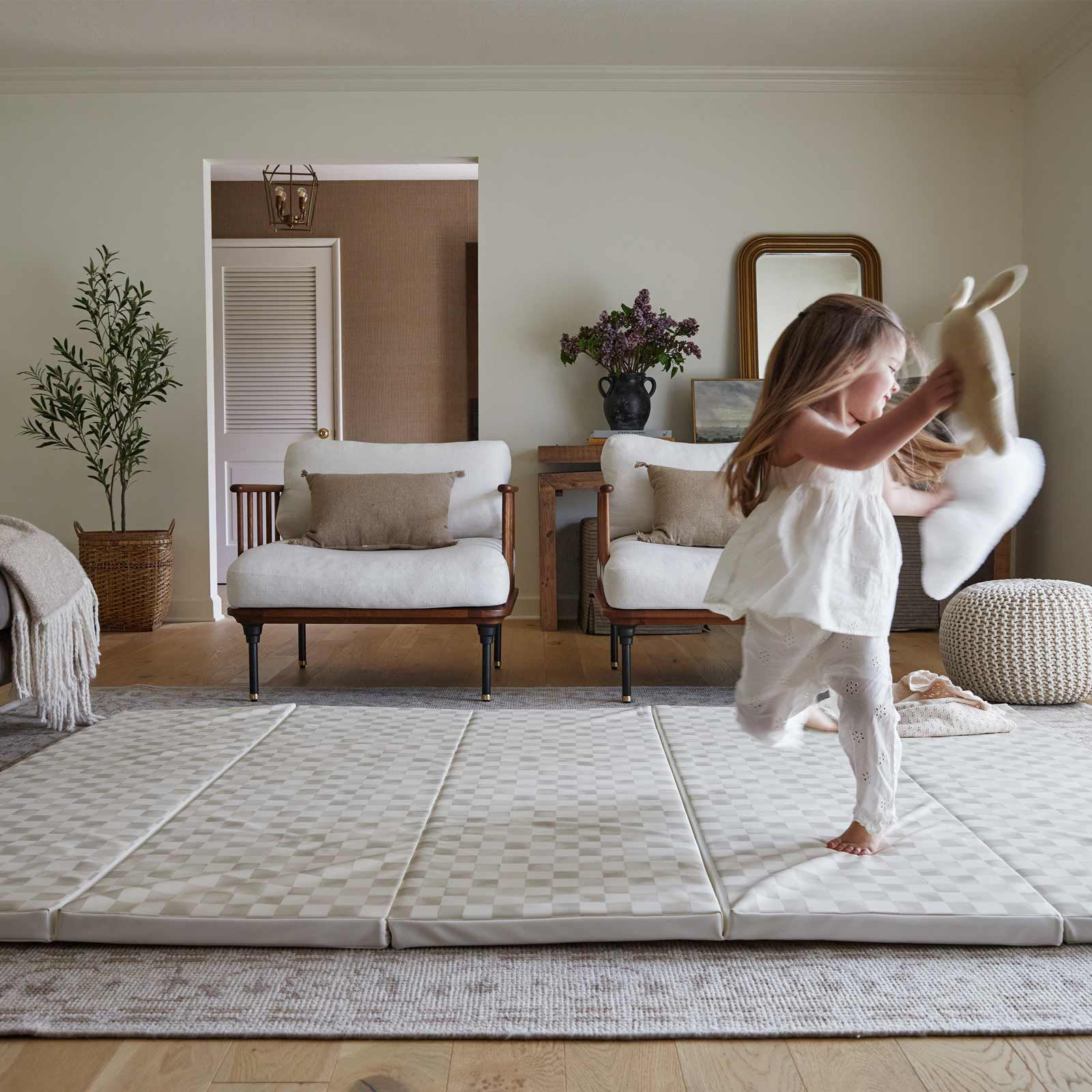 Foldable Foam Tumbling Mats for Kids in Checker | House of Noa | House of Noa