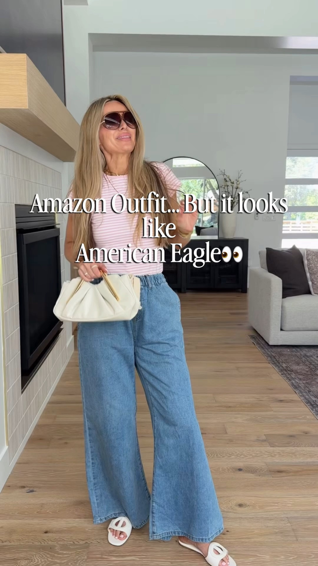 My favorite kind of summer outfit 🤍☀️
Comment AMAZON and I’ll send you the details 

A cute striped tee, comfy wide-leg denim, and easy neutral accessories… giving all the American Eagle vibes, but from Amazon. The perfect throw-on-and-go outfit for errands, lunch dates, and everything in between.

#AmazonFashion #SummerOutfit #CasualStyle #MomStyle #AmericanEagleVibes