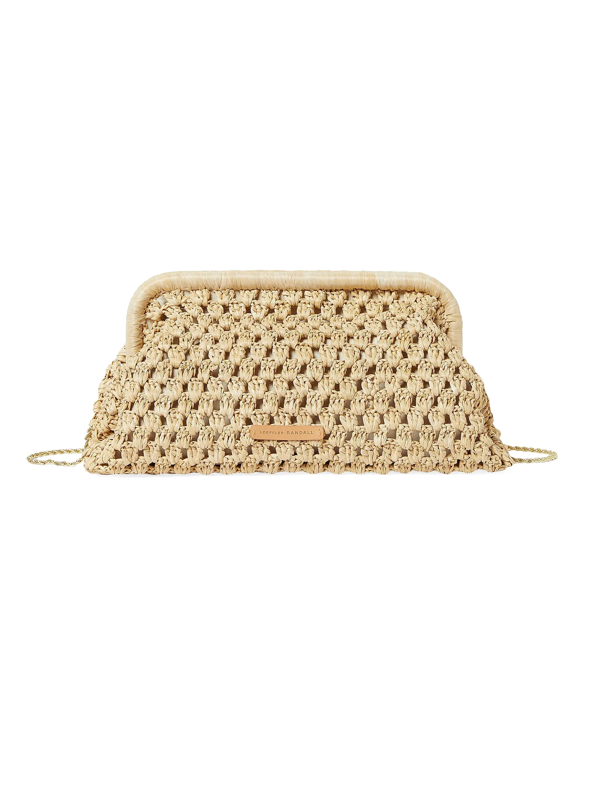 Natural Raffia Chain-Link Bag | Saks Fifth Avenue
