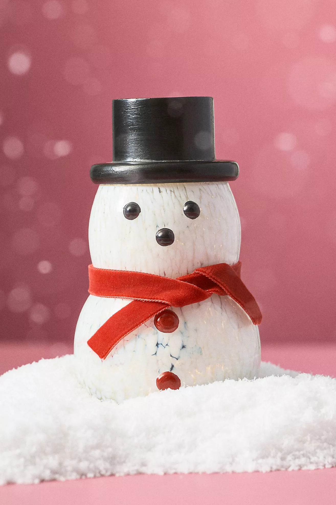 Snowman Woody Fresh Balsam & Cedarwood Glass Candle | Anthropologie (US)