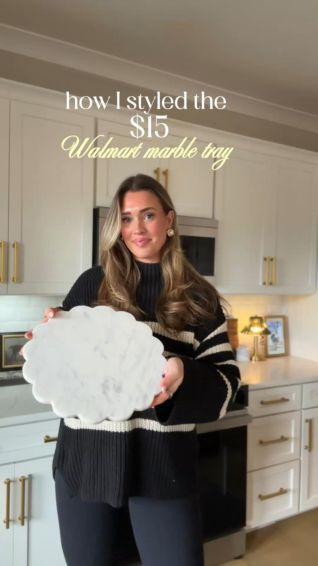 Styling the $15 scalloped marble tray on my coffee table #walmartfinds 

#LTKHome