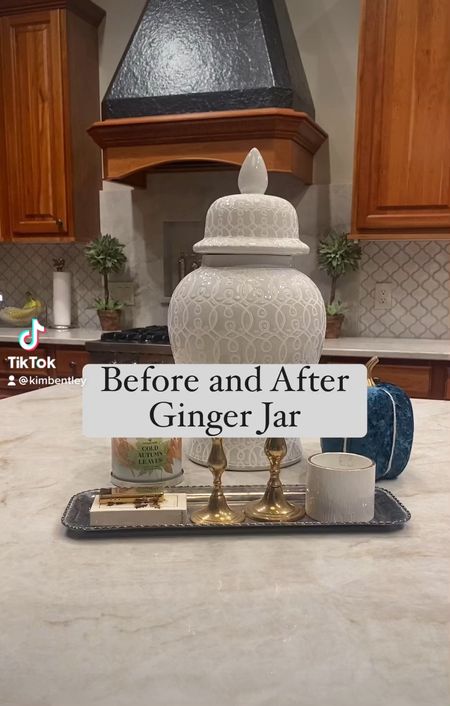 Ginger jars are a decor favorite. You can use them on kitchen islands, entryways, and almost anywhere in your home. Use this jar with lid on or off. Here I add faux stems for the holiday season  

#LTKunder50 #LTKHoliday #LTKSeasonal