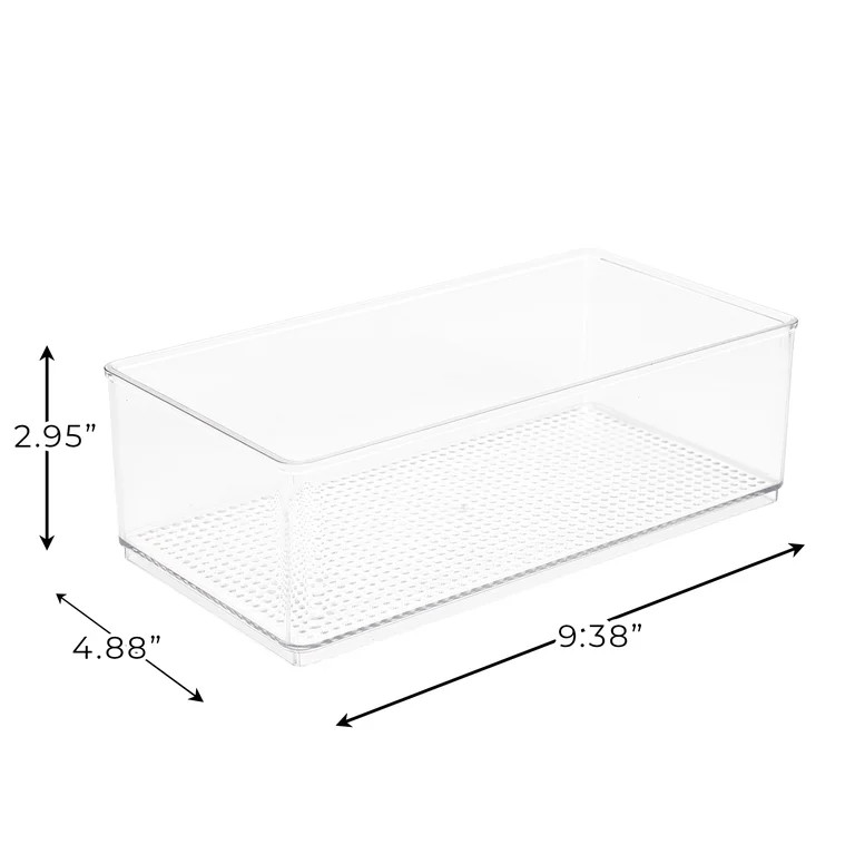 Mainstays Large Clear Plastic Organizer Bin for Bathroom | Walmart (US)