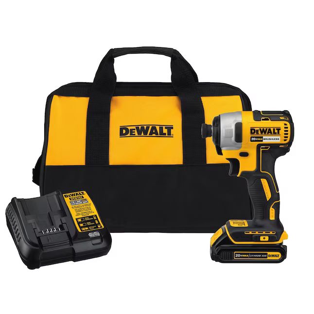 DEWALT 20-volt Max 1/4-in Brushless Cordless Impact Driver (1-Battery Included, Charger Included ... | Lowe's