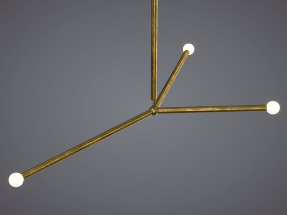 3 Light Arrow Chandelier  Sputnik Light  Mid Century Pendent | Etsy | Etsy (US)