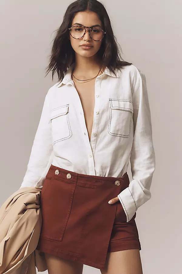 The Kit High-Rise Utility Skort by Pilcro | Anthropologie (US)