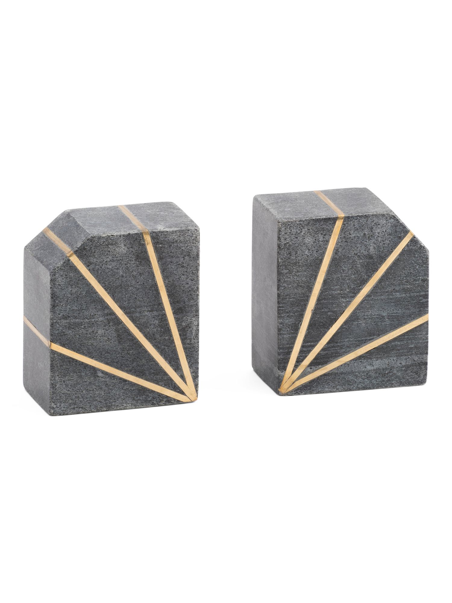 Set Of 2 5in Marble Bookends | TJ Maxx