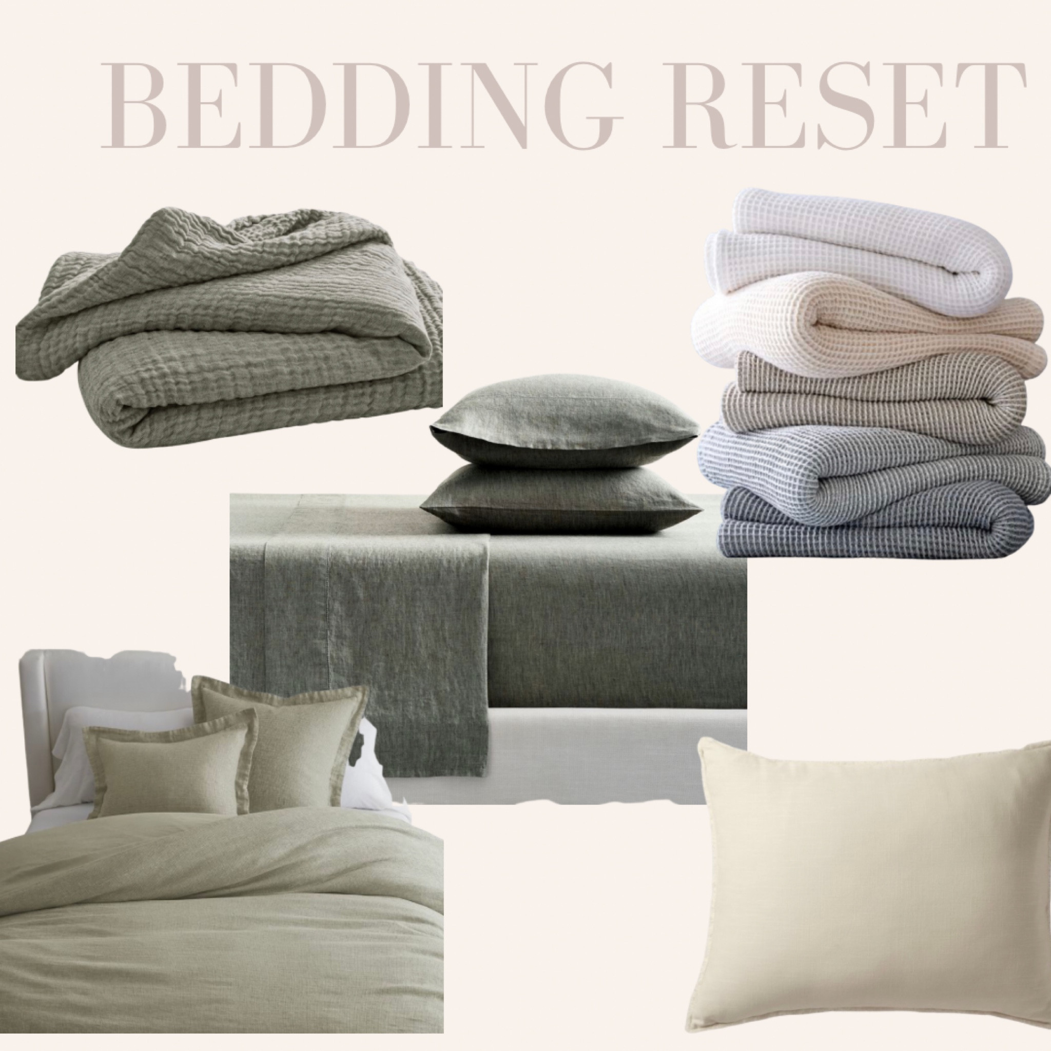 Time to freshen up with some new bedding! I’m loving the green and neutral vibes 

#LTKhome #LTKstyletip