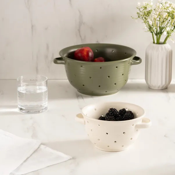 Small Ceramic Colander Pebble | Dunelm (migrated)