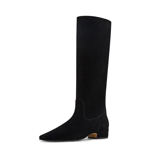 Steve Madden Women's Dantelle Knee High Boot, Black Suede, 10 | Amazon (US)