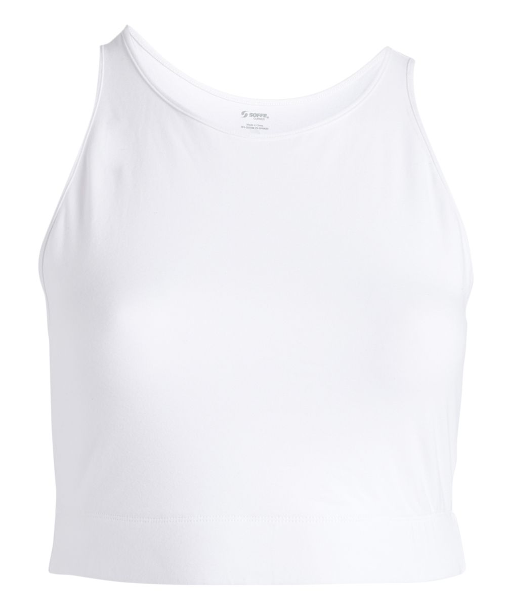 Soffe Women's Tee Shirts WHITE - White Squad Crop Top - Plus | Zulily