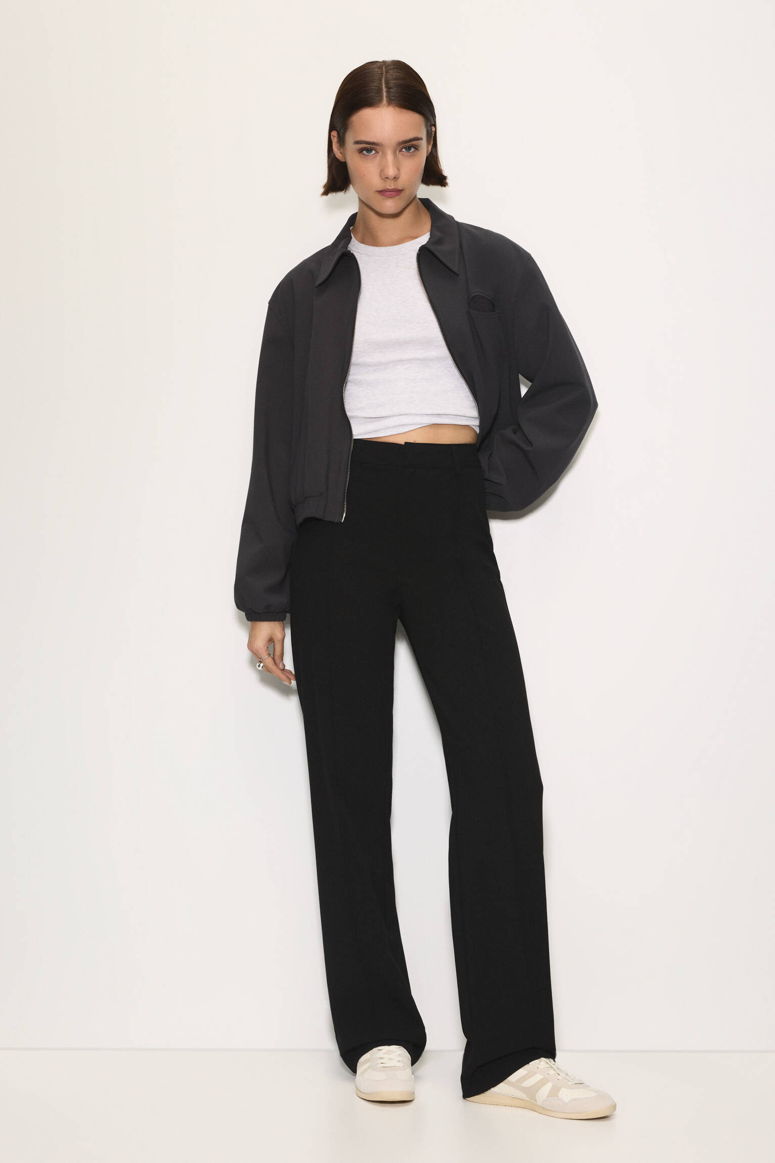 Smart trousers with seam detail - Pull&Bear United Kingdom | PULL and BEAR UK